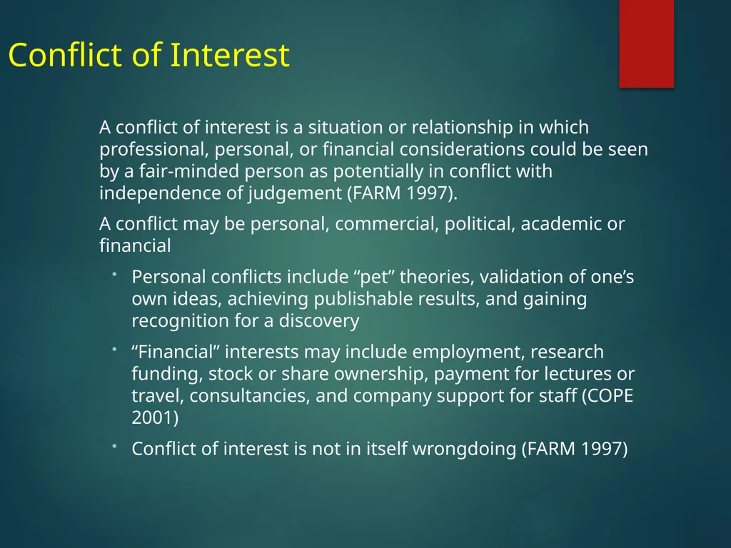 Guidelines for Minimizing the Effects of Conflicts - slide 5 of 30