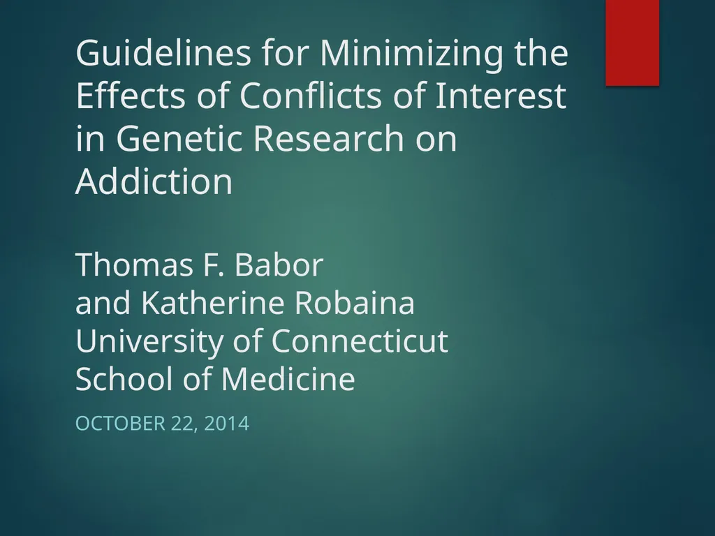 Guidelines for Minimizing the Effects of Conflicts - slide 1 of 30