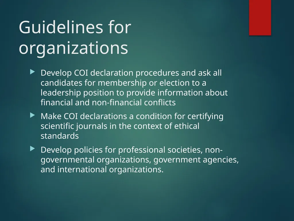 Guidelines for Minimizing the Effects of Conflicts - slide 29 of 30