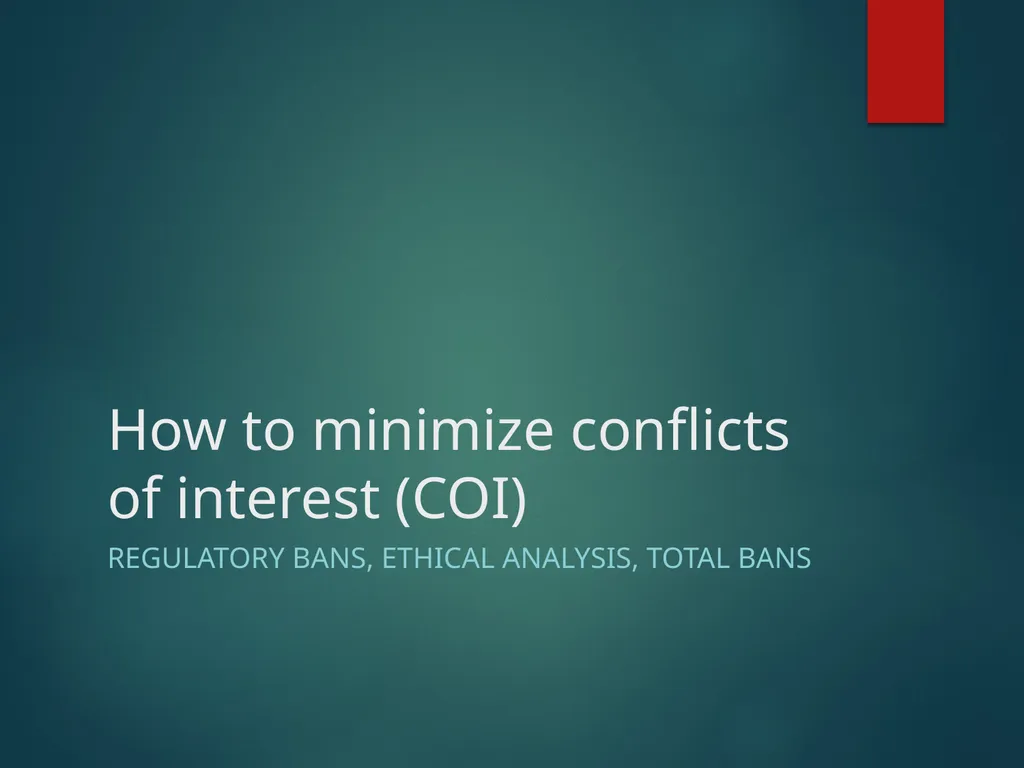 Guidelines for Minimizing the Effects of Conflicts - slide 18 of 30