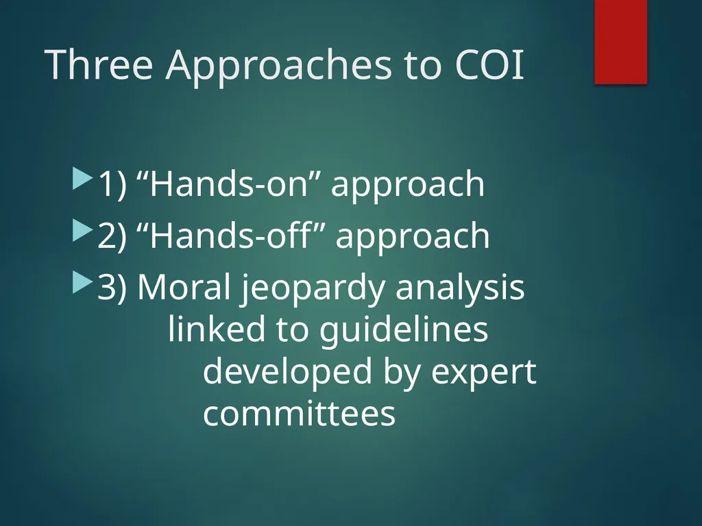 Guidelines for Minimizing the Effects of Conflicts - slide 19 of 30