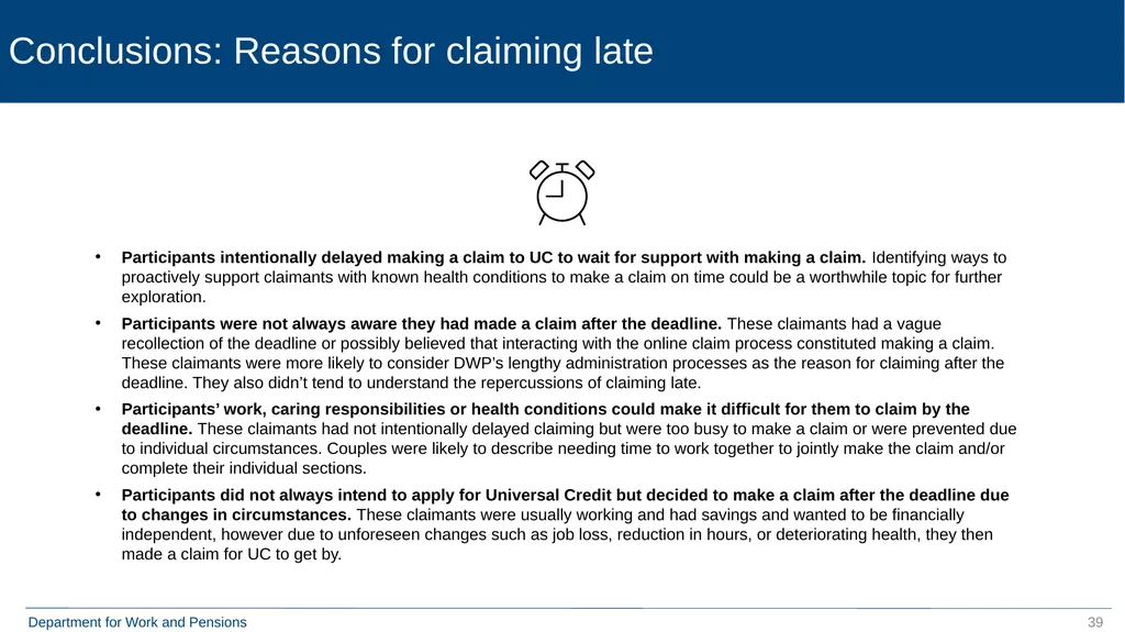 Move to Universal Credit Late Claimers (formerly - slide 39 of 40