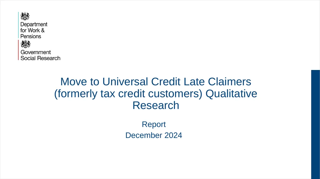 Move to Universal Credit Late Claimers (formerly - slide 1 of 40