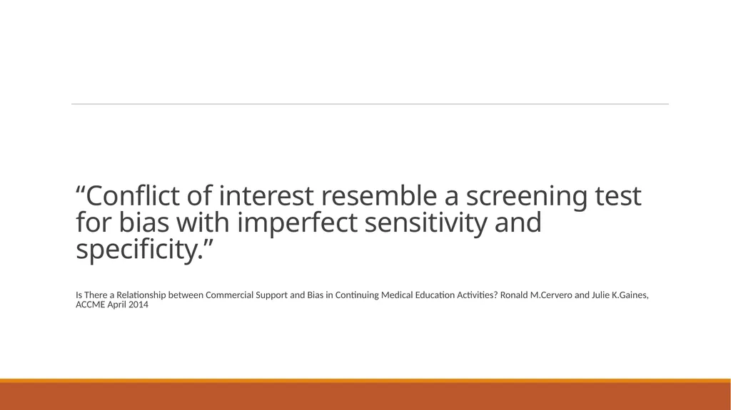 How to Detect Bias in Medical Presentations ? - slide 14 of 31