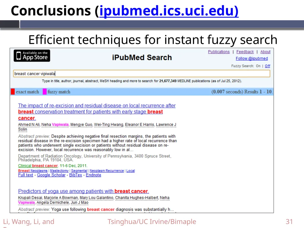 Supporting Efficient Top-k Queries in Type-Ahead - slide 31 of 32