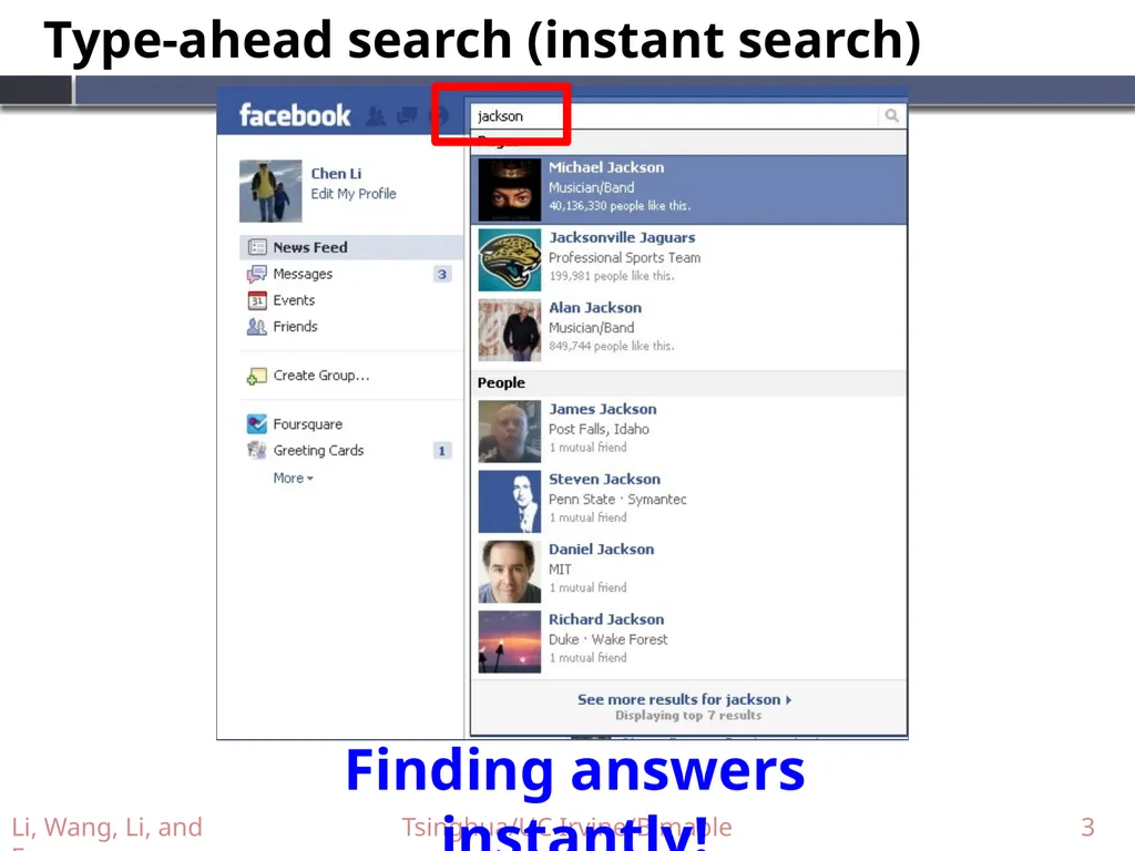 Supporting Efficient Top-k Queries in Type-Ahead - slide 3 of 32