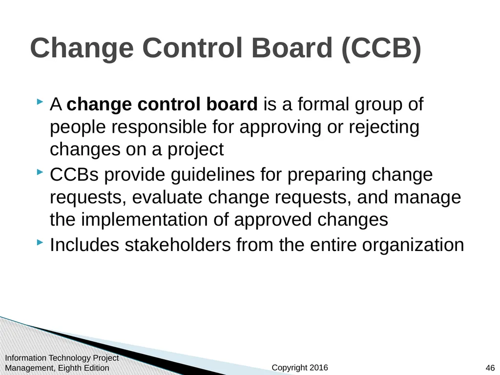 Chapter 4: Project Integration Management - slide 46 of 54