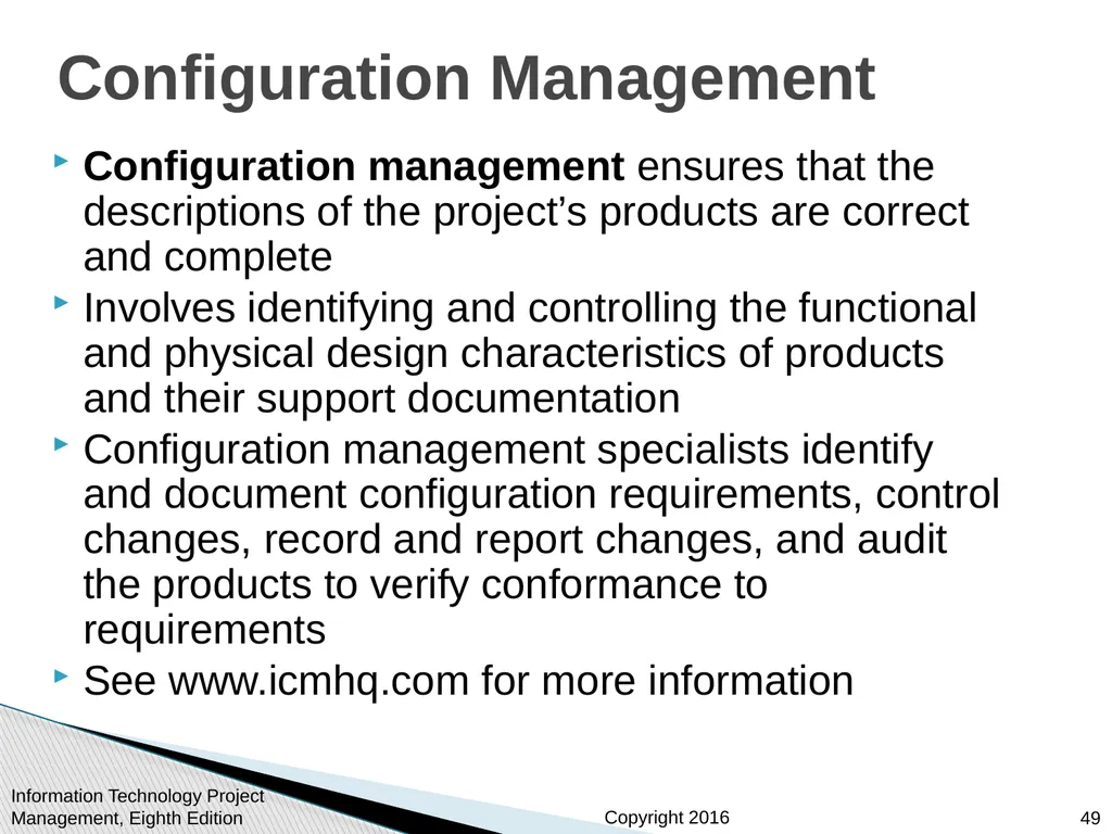 Chapter 4: Project Integration Management - slide 49 of 54