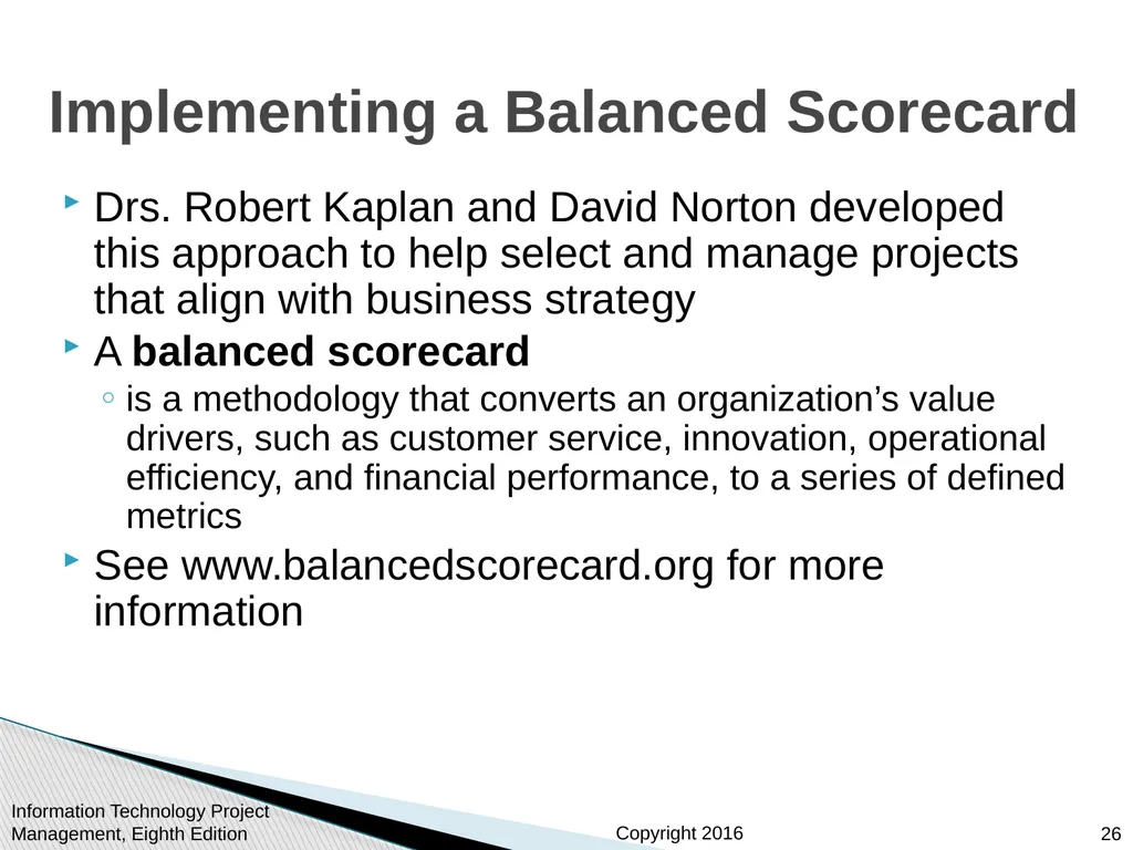Chapter 4: Project Integration Management - slide 26 of 54