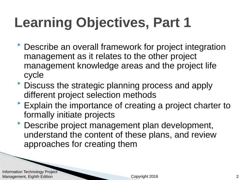 Chapter 4: Project Integration Management - slide 2 of 54