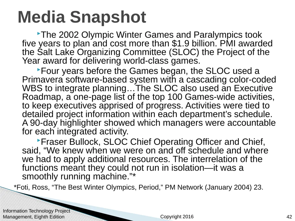 Chapter 4: Project Integration Management - slide 42 of 54