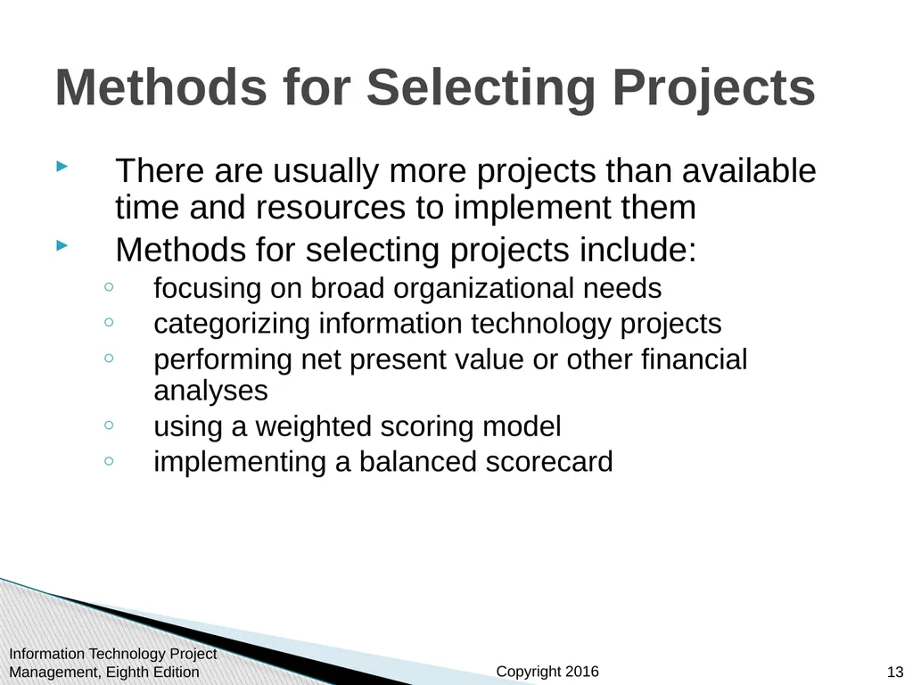 Chapter 4: Project Integration Management - slide 13 of 54