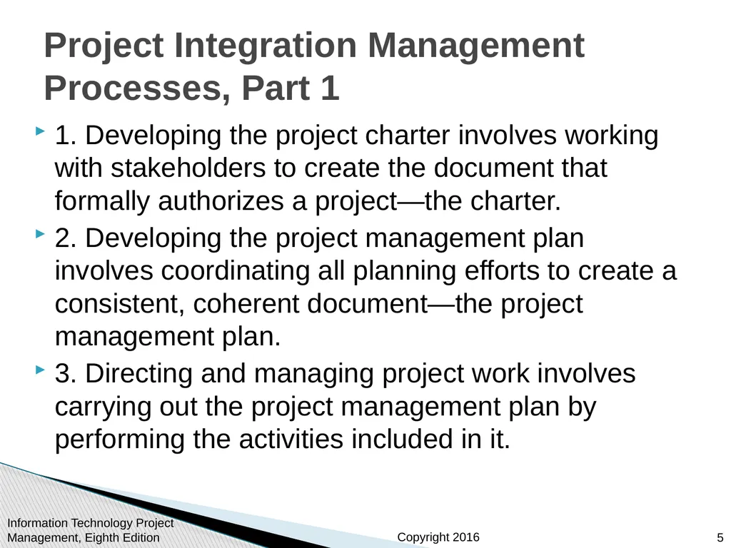 Chapter 4: Project Integration Management - slide 5 of 54