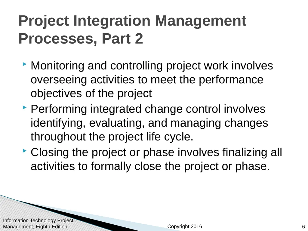Chapter 4: Project Integration Management - slide 6 of 54