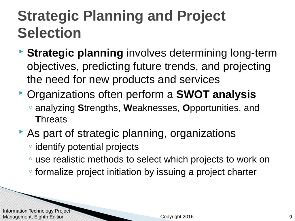 Chapter 4: Project Integration Management - slide 9 of 54