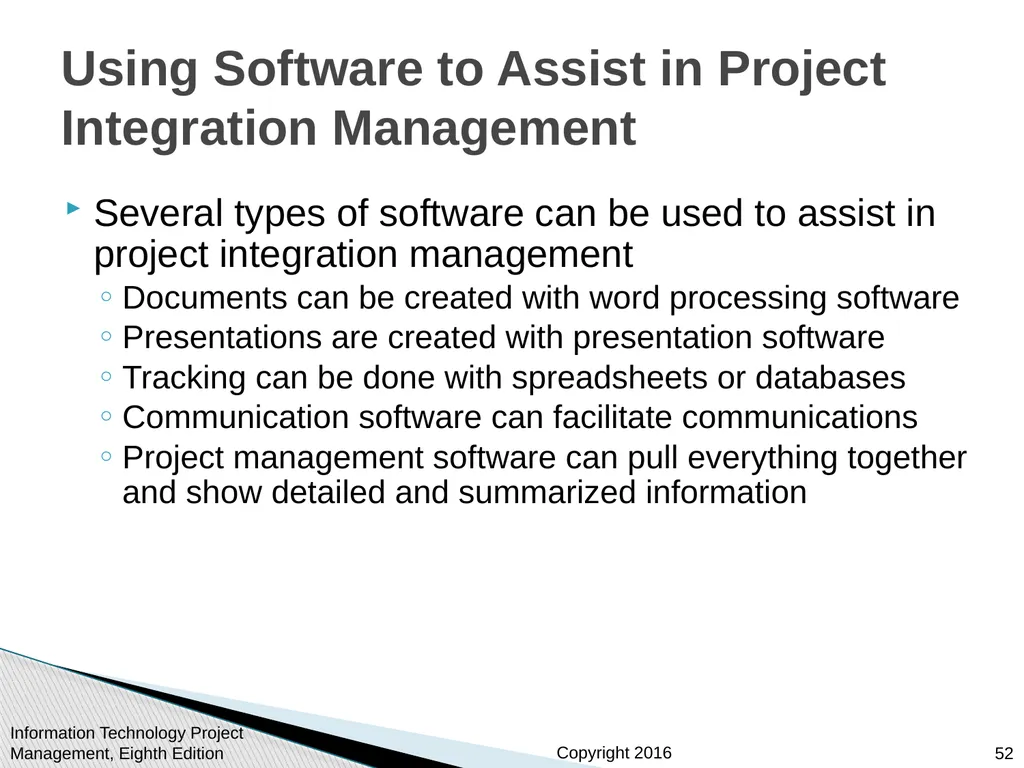 Chapter 4: Project Integration Management - slide 52 of 54