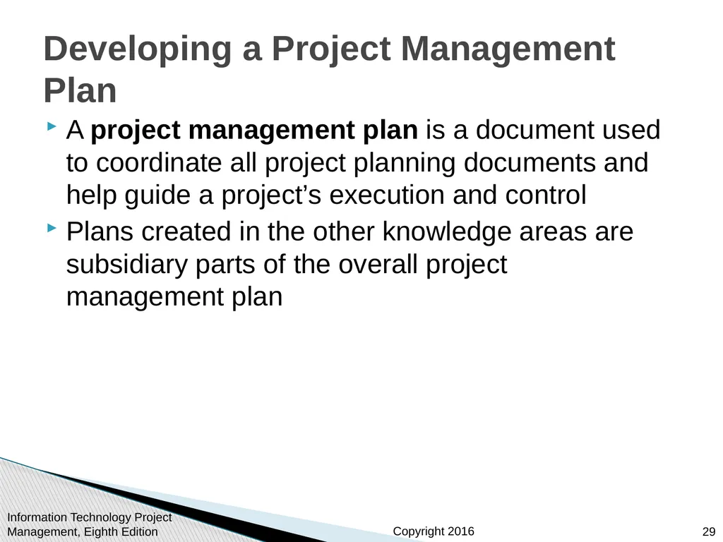 Chapter 4: Project Integration Management - slide 29 of 52
