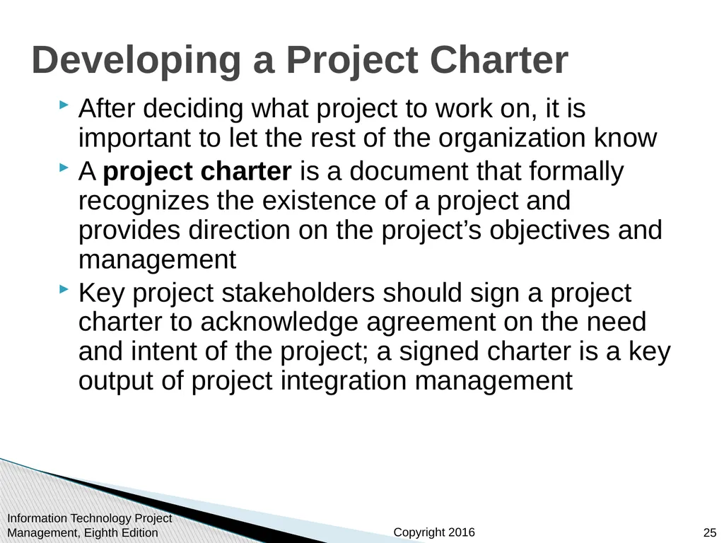 Chapter 4: Project Integration Management - slide 25 of 52
