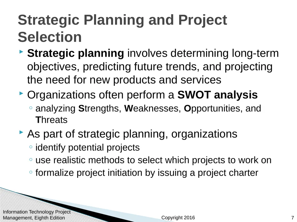 Chapter 4: Project Integration Management - slide 7 of 52