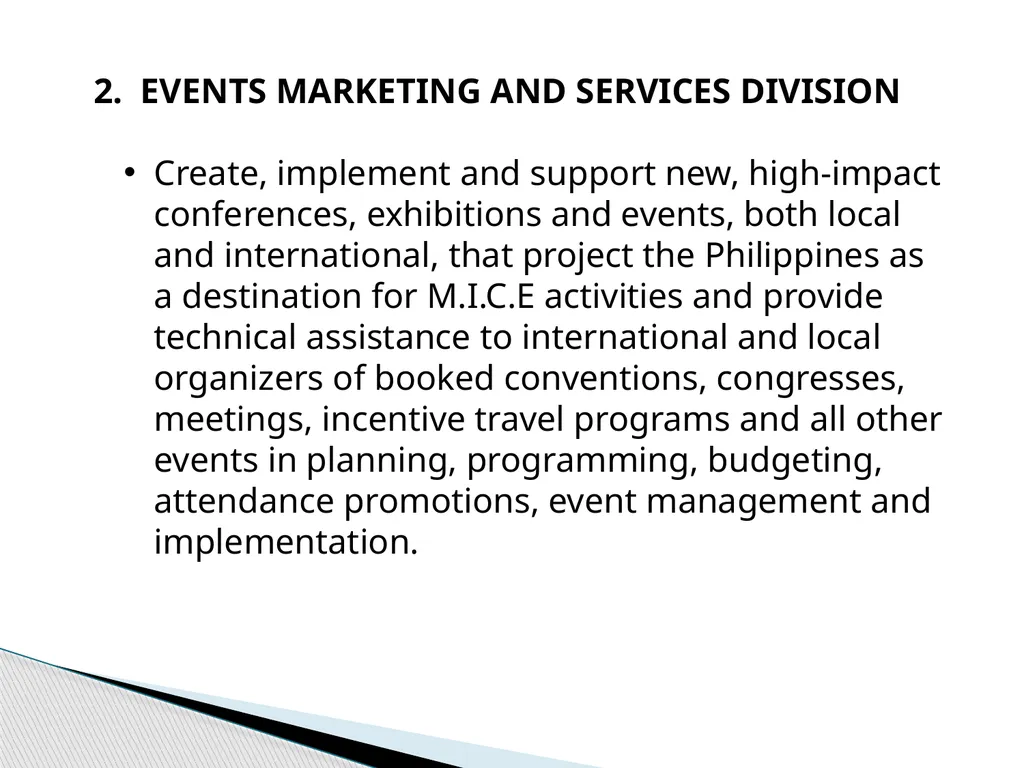TOURISM PROMOTIONS BOARD PHILIPPINES TPB History: - slide 31 of 71