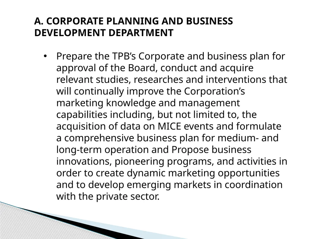 TOURISM PROMOTIONS BOARD PHILIPPINES TPB History: - slide 20 of 71
