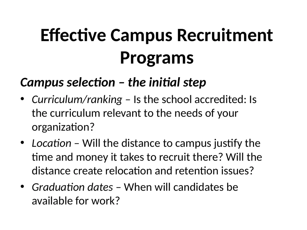 Recruitment & Selection 2 (Ref “Competence at Work - slide 6 of 36