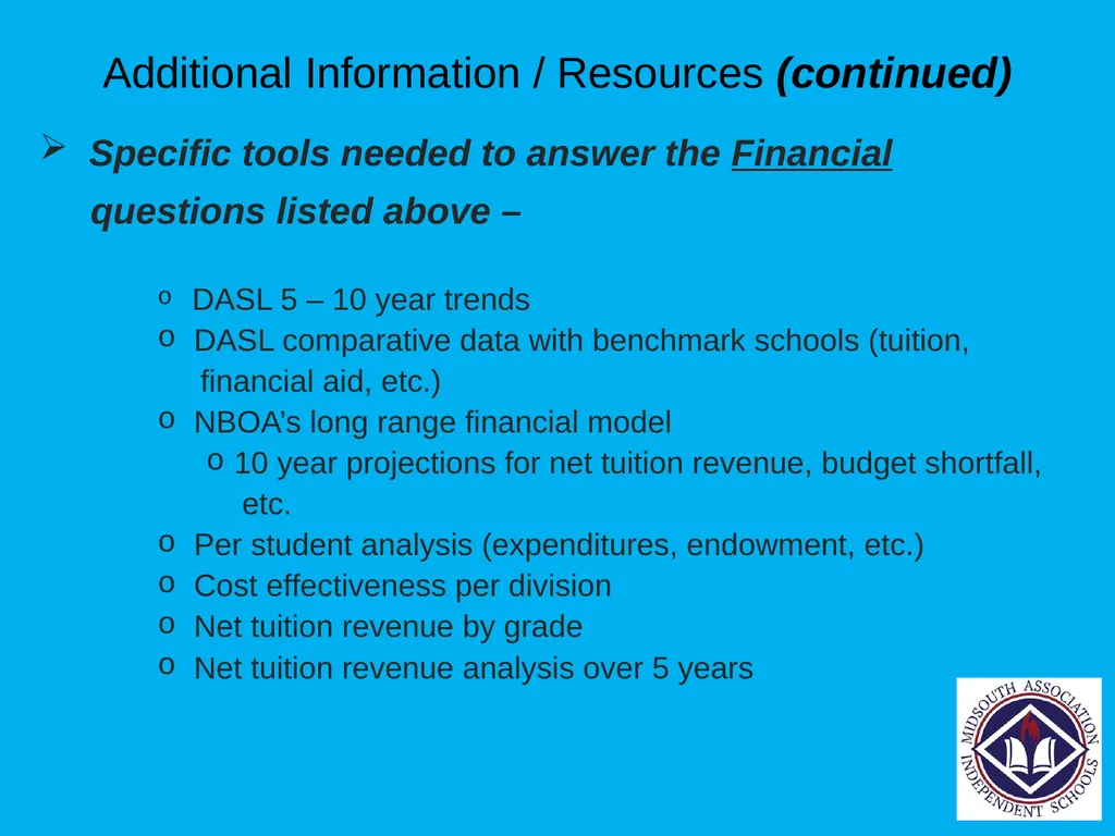 Financial Planning Tools each School Should Have - slide 53 of 54
