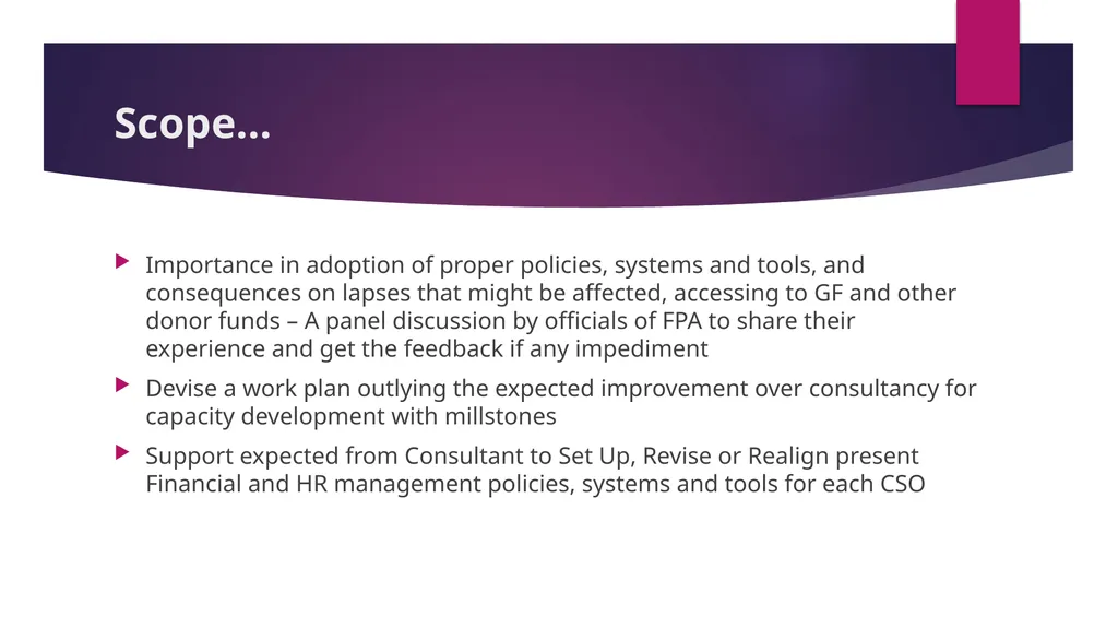 Capacity Building Workshop in Financial and HR - slide 5 of 62