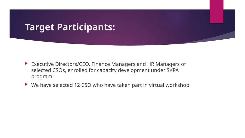 Capacity Building Workshop in Financial and HR - slide 3 of 62