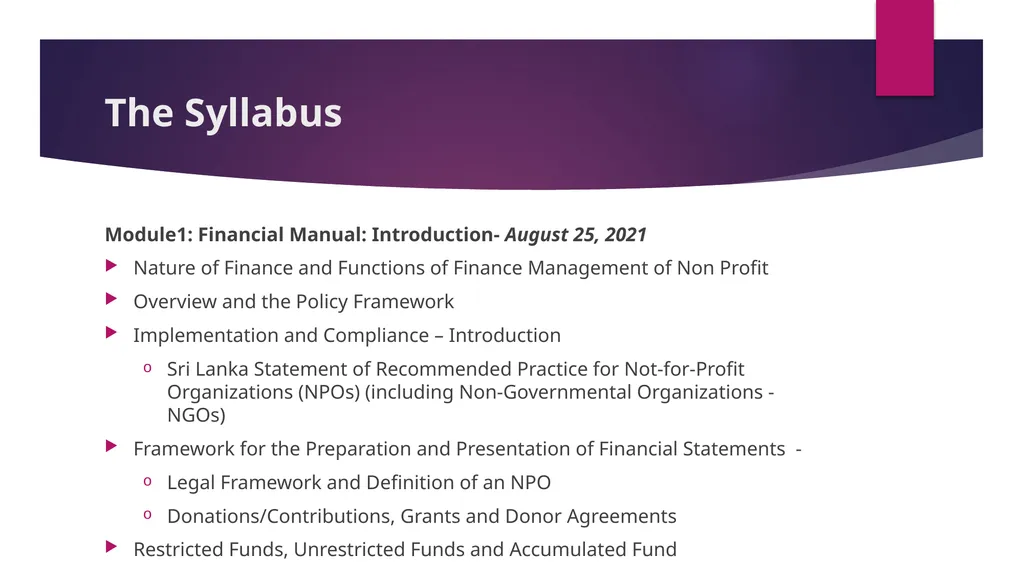 Capacity Building Workshop in Financial and HR - slide 14 of 62
