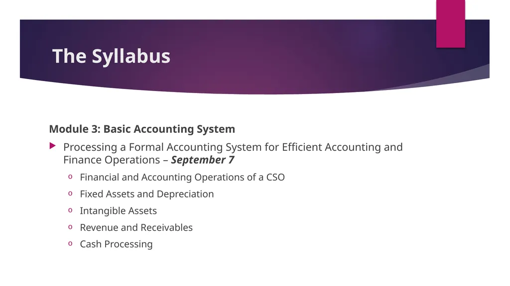 Capacity Building Workshop in Financial and HR - slide 19 of 62