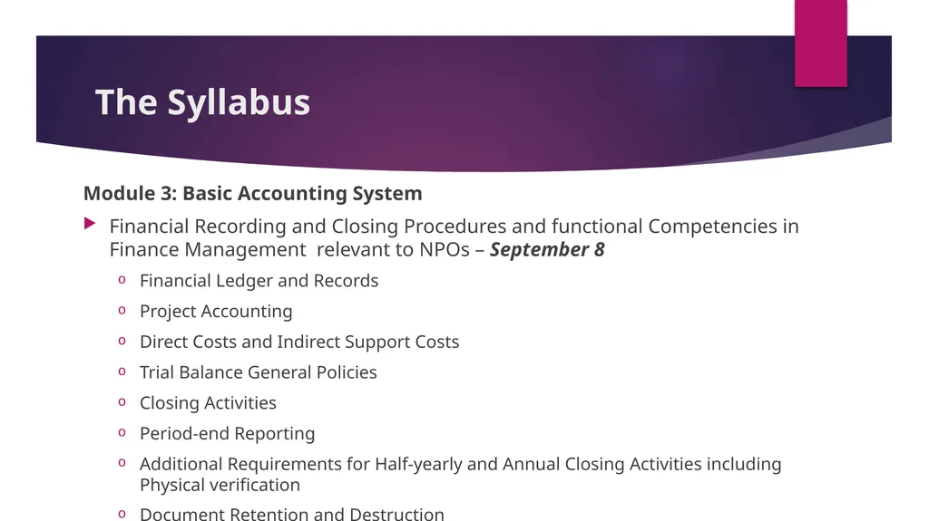 Capacity Building Workshop in Financial and HR - slide 21 of 62