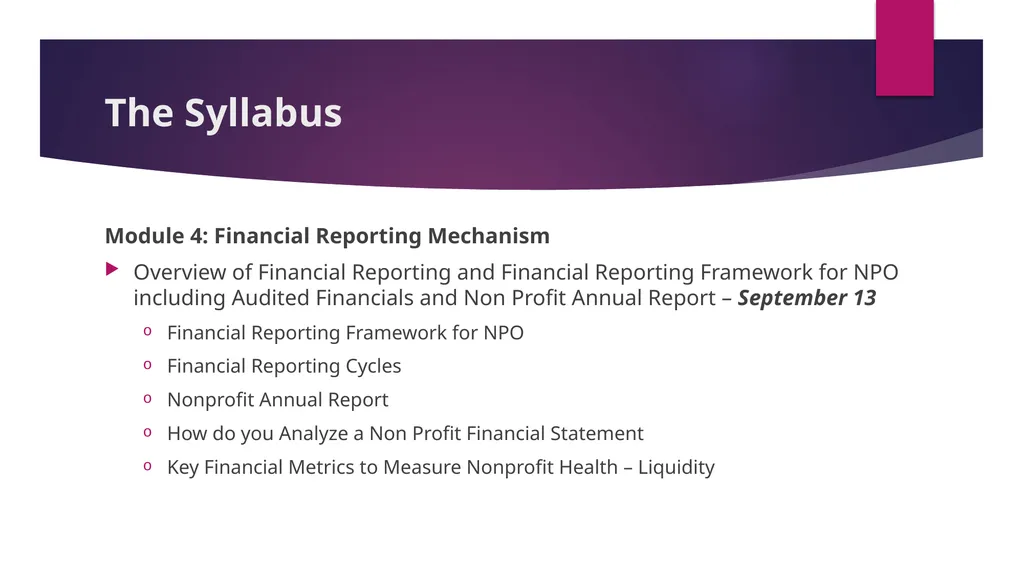 Capacity Building Workshop in Financial and HR - slide 24 of 62