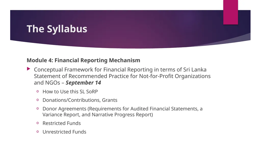 Capacity Building Workshop in Financial and HR - slide 25 of 62