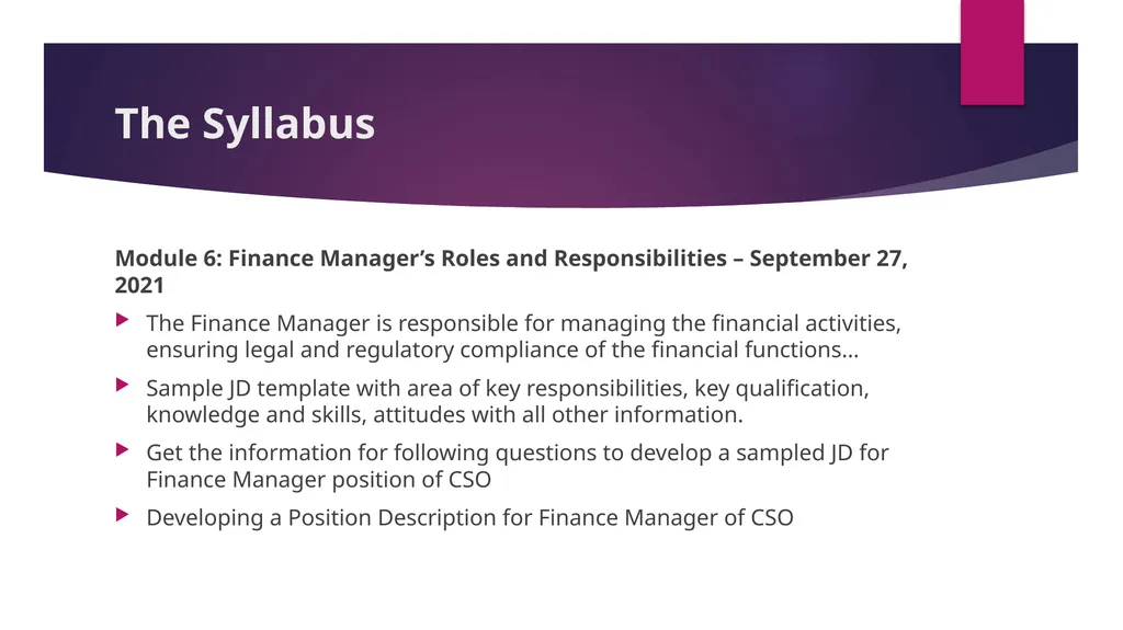 Capacity Building Workshop in Financial and HR - slide 40 of 62