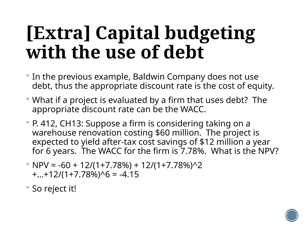 Chapter 6: Making capital investment decisions - slide 23 of 29