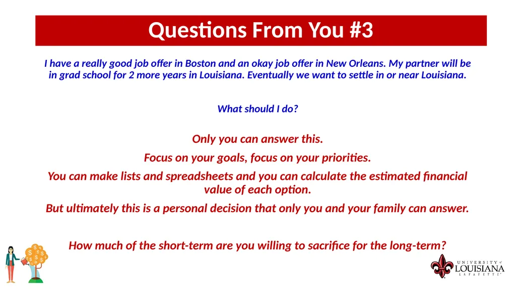 MONEY MATTERS SESSION #4 – CAREER PLANNING - slide 17 of 44