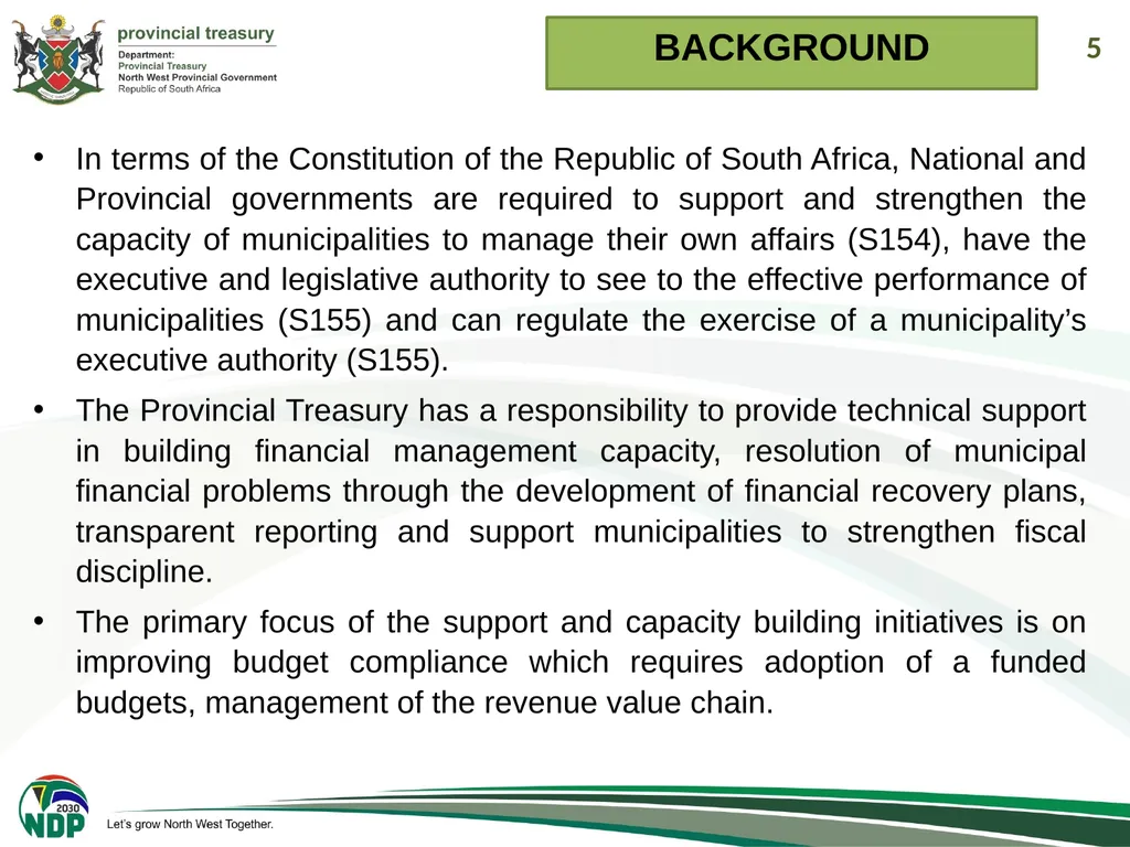 1 PRESENTATION TO THE PORTFOLIO COMMITEE ON - slide 5 of 26