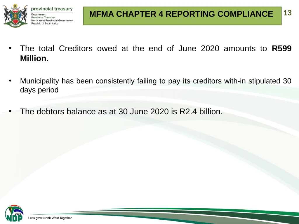 1 PRESENTATION TO THE PORTFOLIO COMMITEE ON - slide 13 of 26