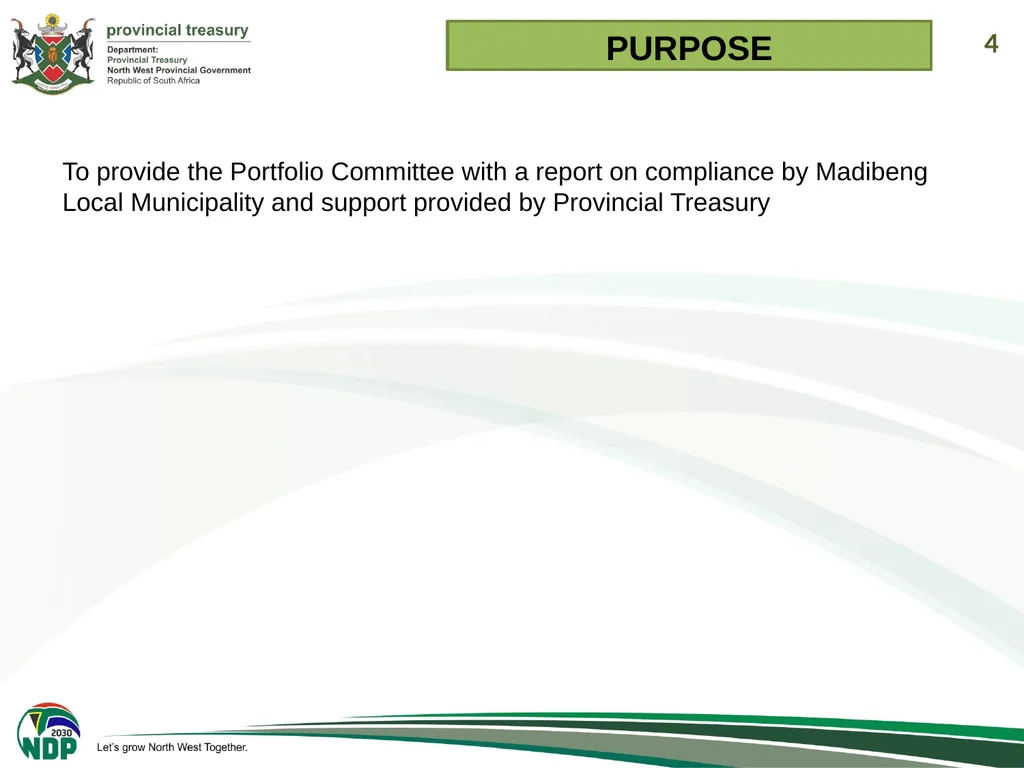 1 PRESENTATION TO THE PORTFOLIO COMMITEE ON - slide 4 of 26