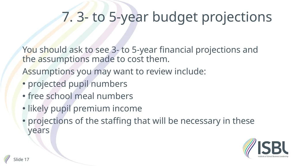 Financial planning and value for money Stephen - slide 17 of 32