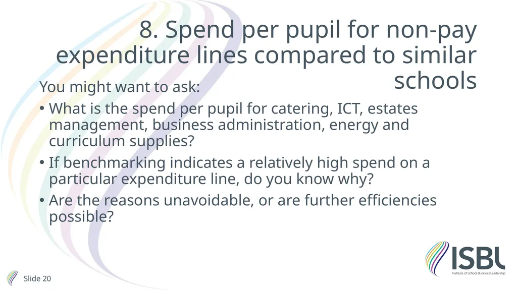 Financial planning and value for money Stephen - slide 20 of 32