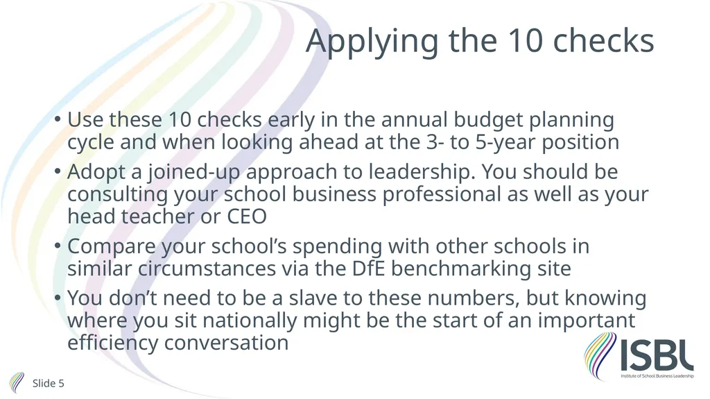 Financial planning and value for money Stephen - slide 5 of 32