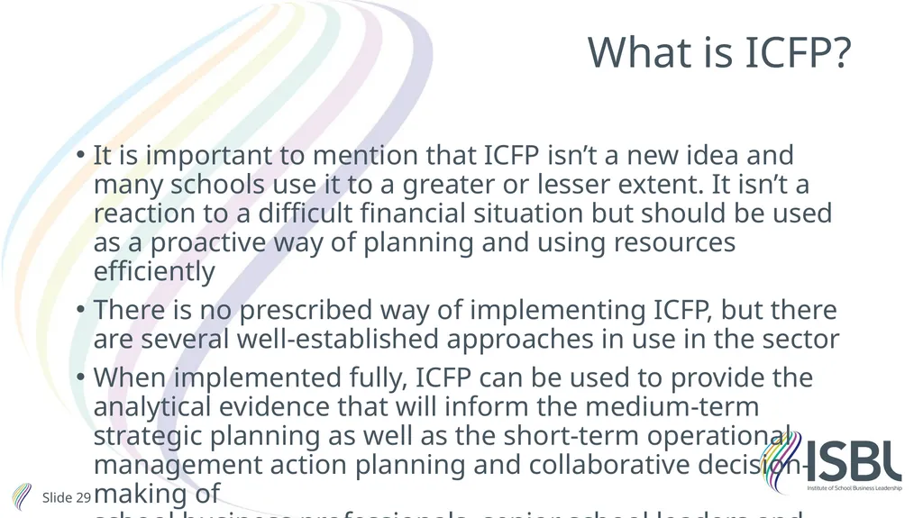Financial planning and value for money Stephen - slide 29 of 32