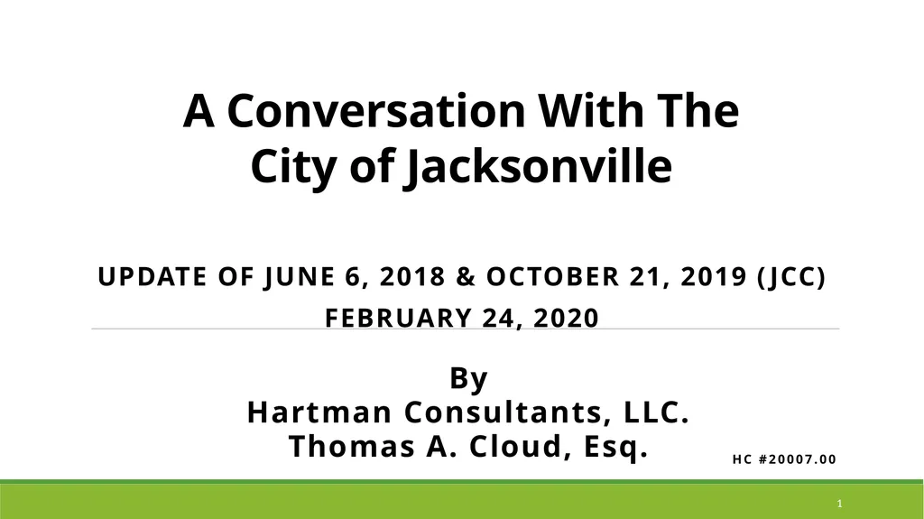 A Conversation With The City of Jacksonville By