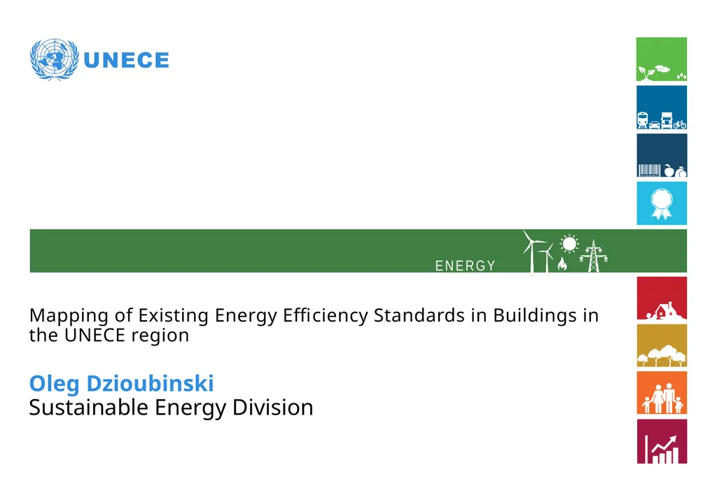 Mapping of Existing Energy Efficiency Standards in - slide 1 of 8