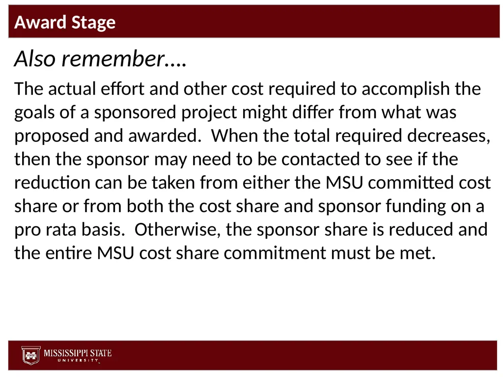 Cost Share Office of Research and Economic - slide 40 of 57