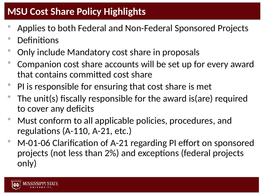 Cost Share Office of Research and Economic - slide 19 of 57