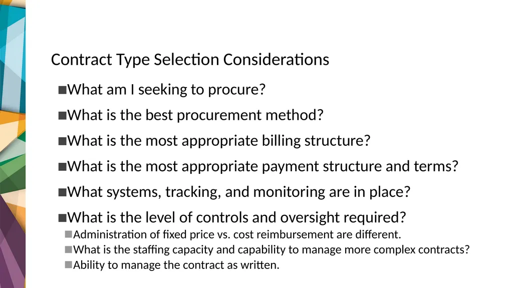 Contract Types OCTOBER | 2023 HUD TECHNICAL - slide 7 of 38