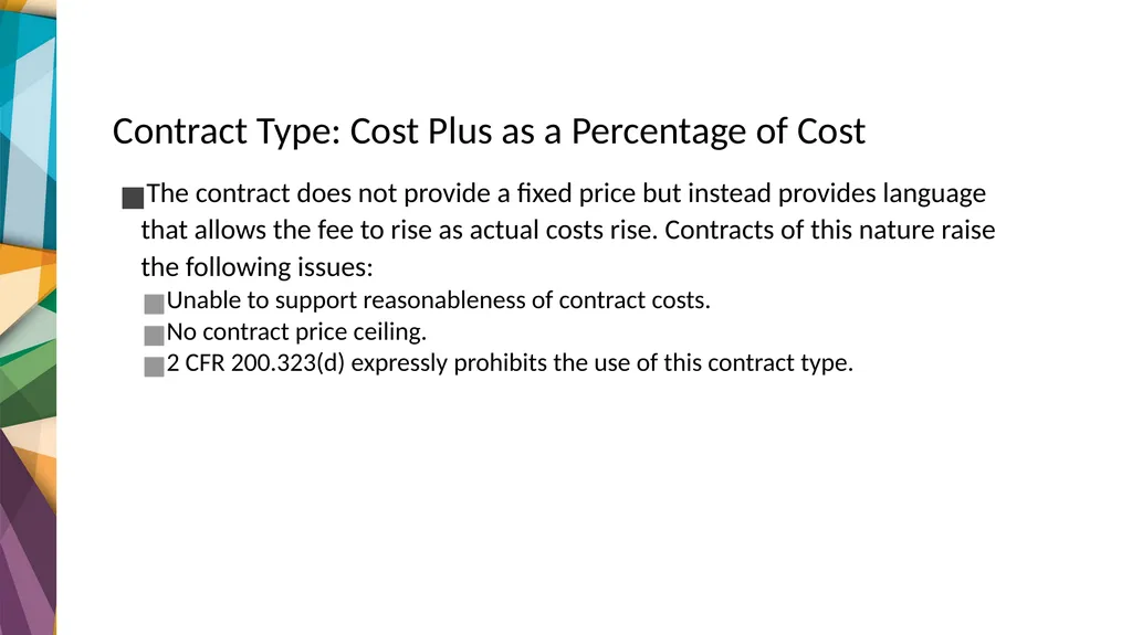 Contract Types OCTOBER | 2023 HUD TECHNICAL - slide 31 of 38